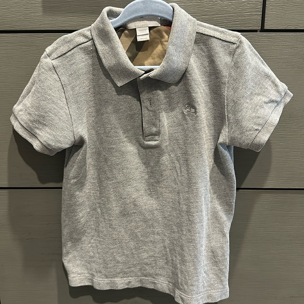 Burberry Gray Short Sleeve Shirt Size 4T